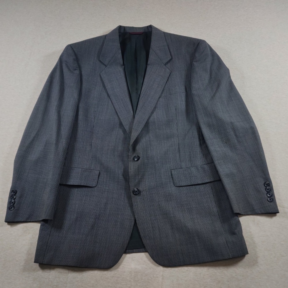 Hart Schaffner Marx Suit Jacket Men 42R 42 Regular Grey Pure Wool Blazer Dillard